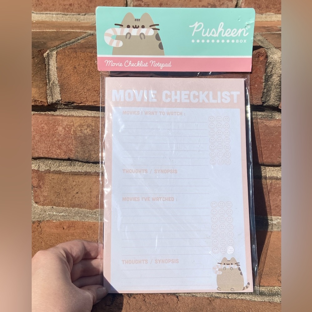 Pusheen Box Exclusive Movie Checklist Notepad NWT